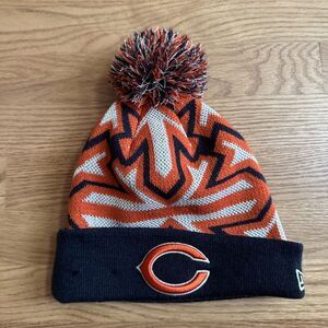 New Era Hat Chicago Bears NFL Apparel Acrylic Winter Knit Beanie With‎ Pom